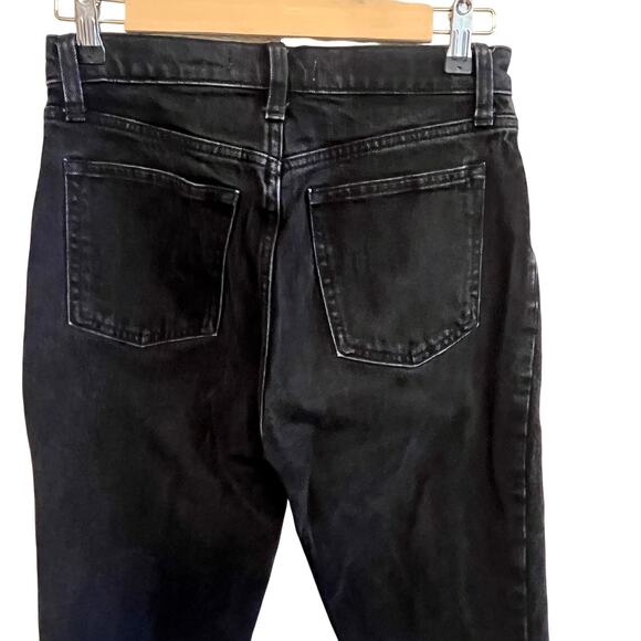 Abercrombie & Fitch The Skinny Raw Hem Button Fly High Rise Jeans Black Size 26 - Picture 5 of 6